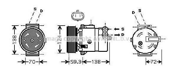 AVA QUALITY COOLING Компрессор, кондиционер OLK413